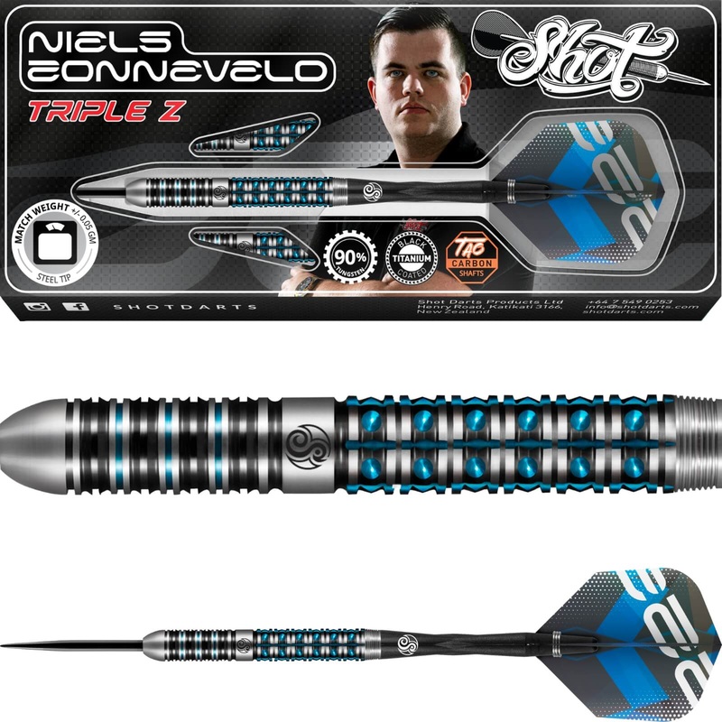 Shot – Niels Zonneveld Darts – Steel Tip – 90% Tungsten – 23g 24g 25g 23 grams