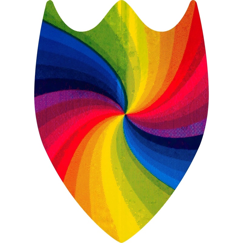 *Unicorn Core 75 Dart Flights – Fin – Rainbow Swirl