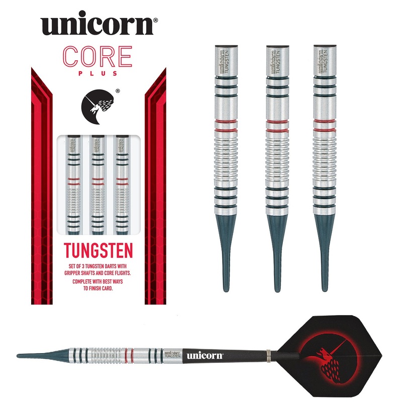 Unicorn Core Plus Tungsten Soft Tip Darts 17 Gram