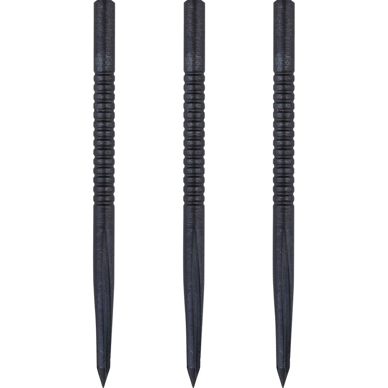 Unicorn Volute Dart Points – Steel Tip – Micro Shark Fin – Black 42mm