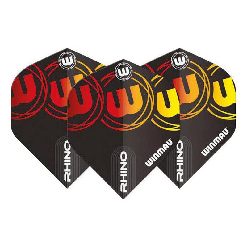 Winmau Rhino Standard Extra Thick Black, Red & Yellow Flights