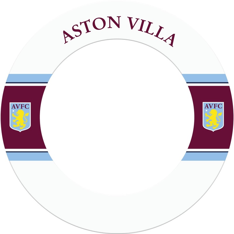 Aston Villa FC Dartboard Surround – Official Licensed – AVFC – S2 – White Stripe