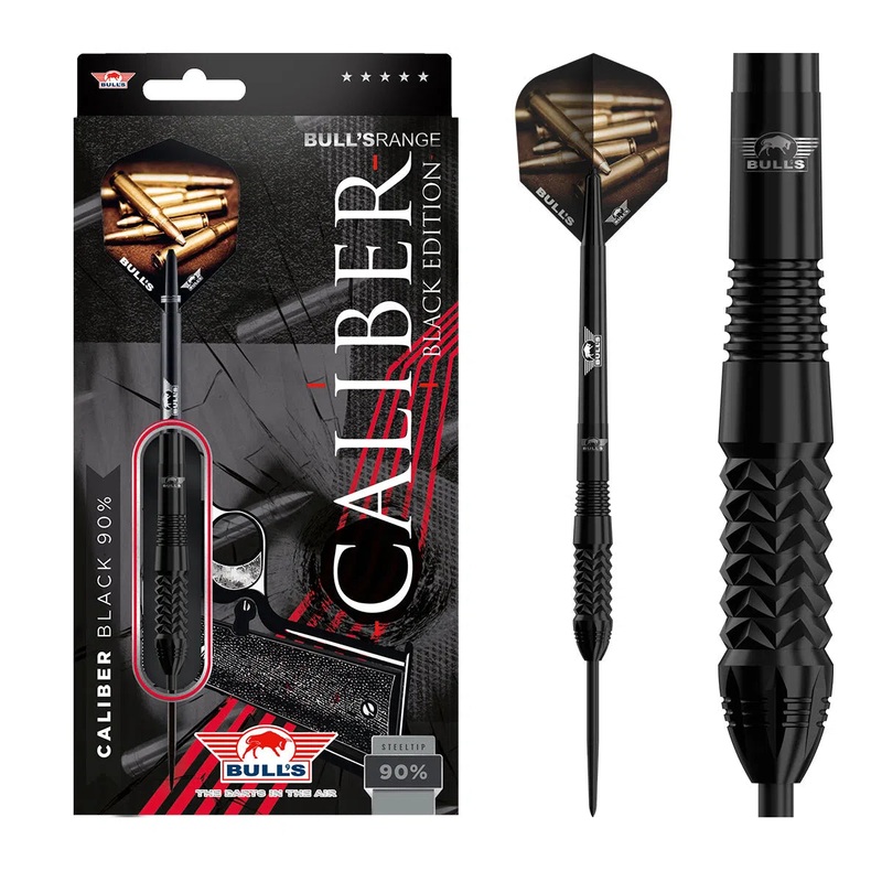 Bull’s NL Caliber Black 90% Tungsten Steel Tip Darts 22 GRAM