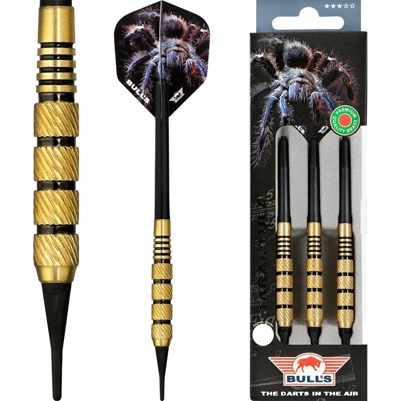 Bulls Tarantula Darts – Soft Tip Brass – Black Ringed 18g