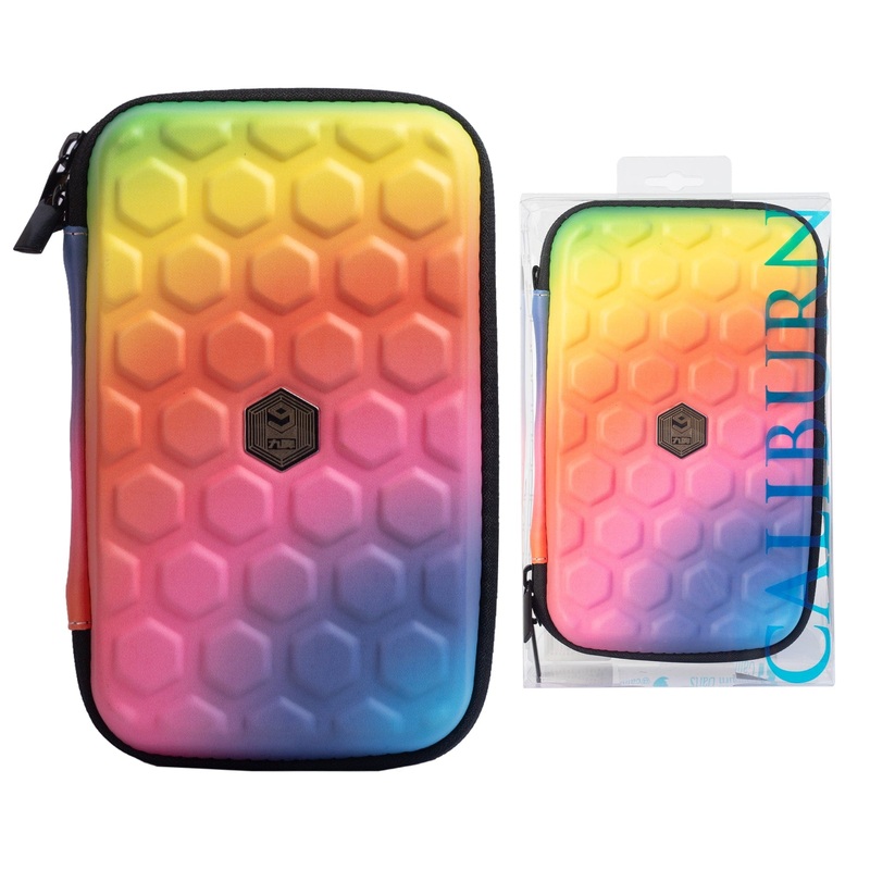Caliburn Designs Dart Case – Strong EVA Dart Wallet – Holds Fully Loaded Darts – Rainbow