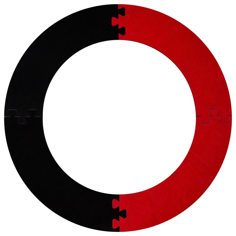 Caliburn EVA Dartboard Surround – Jigsaw 4 Piece – Lightweight – Black & Red