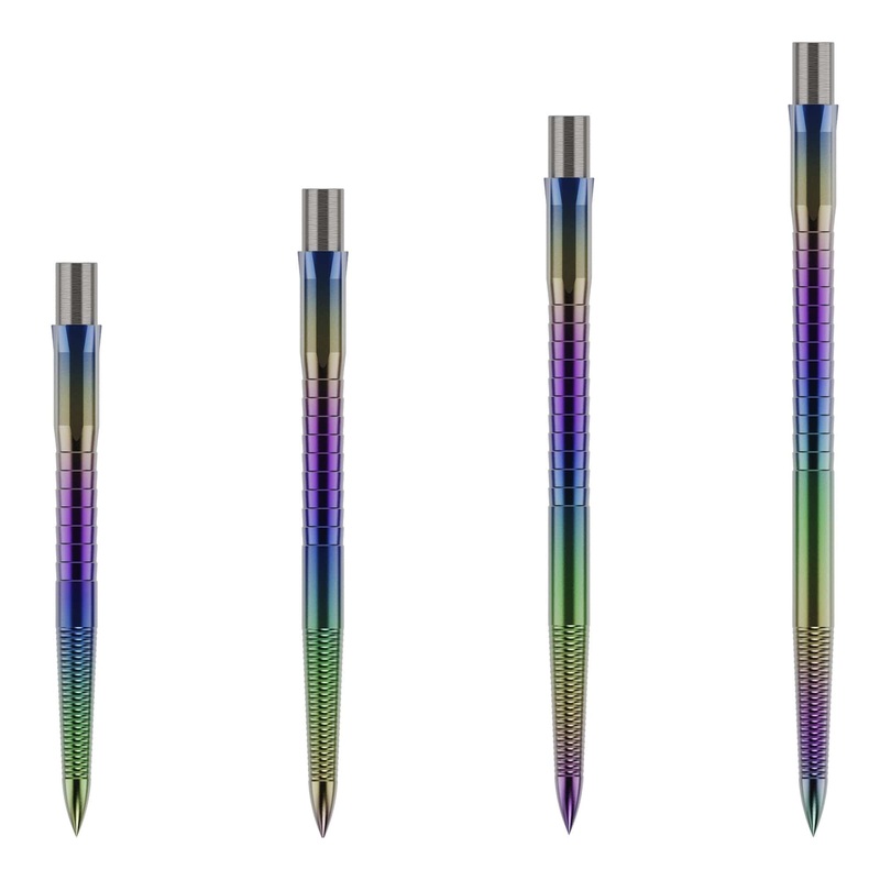 Caliburn Replaceable Dart Points – Micro Grip – Rainbow 28mm