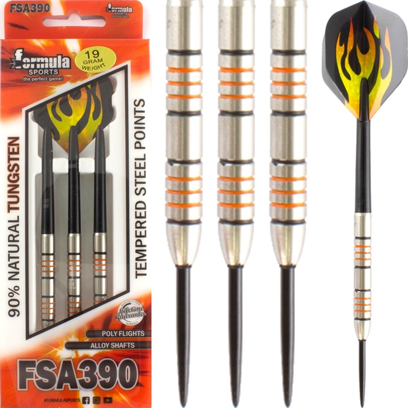 Formula Sports – FSA390 Darts – Steel Tip – 90% Tungsten – 19g