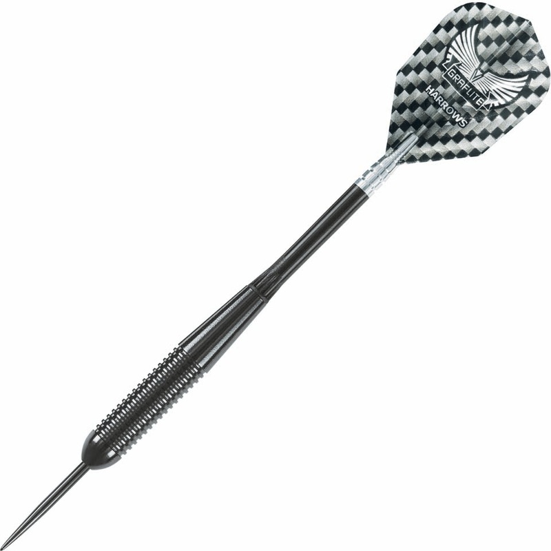 Harrows Black Arrow Ringed Steel Tip Darts – 19gm