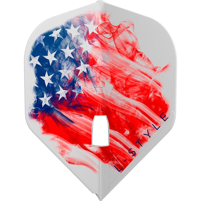 *L-Style – L-Flights – L1 Pro – Champagne Ring – Standard – American Flag v3 – Clear White