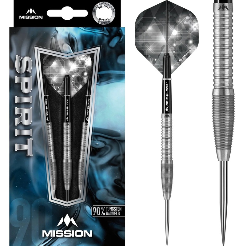 MISSION SPIRIT DARTS – STEEL TIP – M6 – FRONT RAZOR GRIP 23g