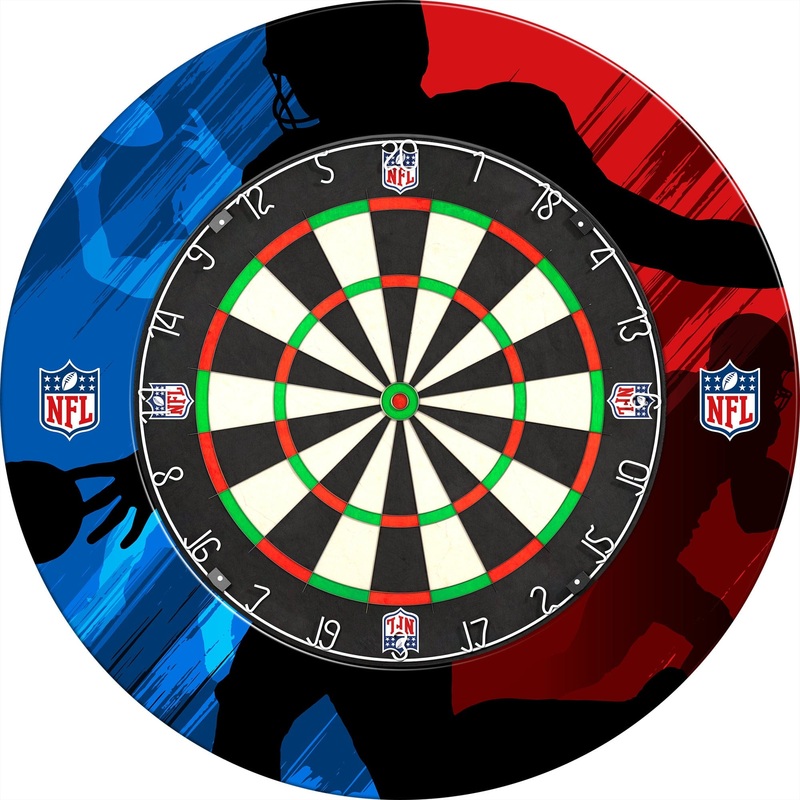 NFL – Printed Dartboard & Printed Surround – Official Licensed – NFL Logo