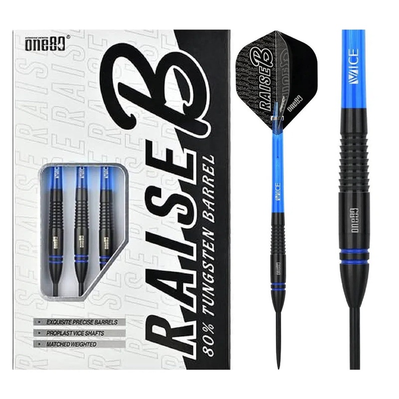 One80 Raise B-BL 80% Tungsten Steel Tip Darts 21 GRAM