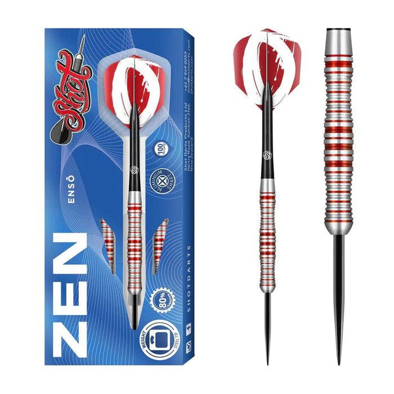 Shot Zen Series Enso 80% Tungsten Steel Tip Darts 23 GRAM