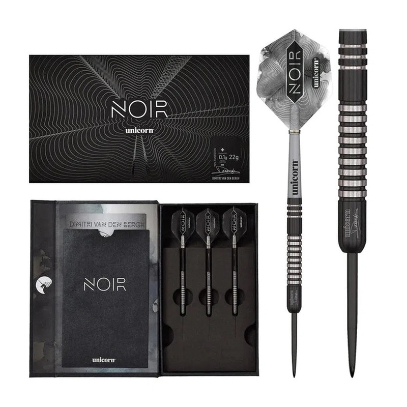 Unicorn Dimitri Van Den Bergh Noir 90% Tungsten Steel Tip Darts 23 GRAM