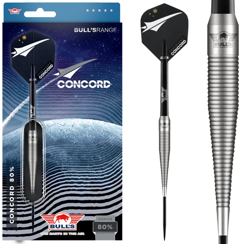 Bull’s NL Concord 80% Tungsten 23 gram Steel Tip Dart Set