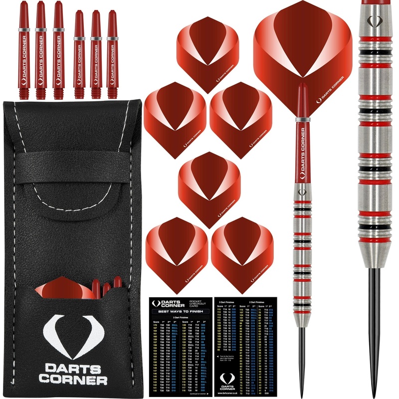*Darts Corner Firescar Darts – Steel Tip – M4 – Red Ring 23g