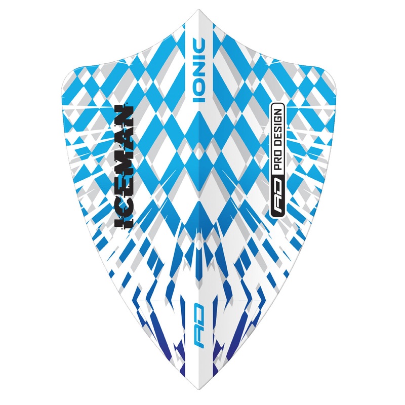 Hardcore Ionic Gerwyn Price Blue & White Burst Freestyle Dart Flights by Red Dragon