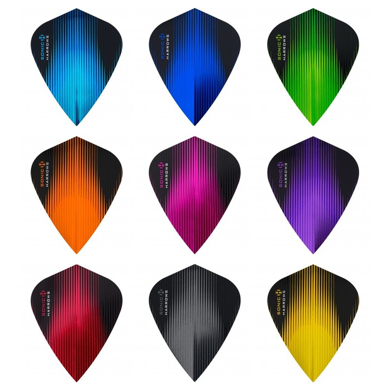 Harrows Sonic Kite Dart Flights – 25 SETS Aqua