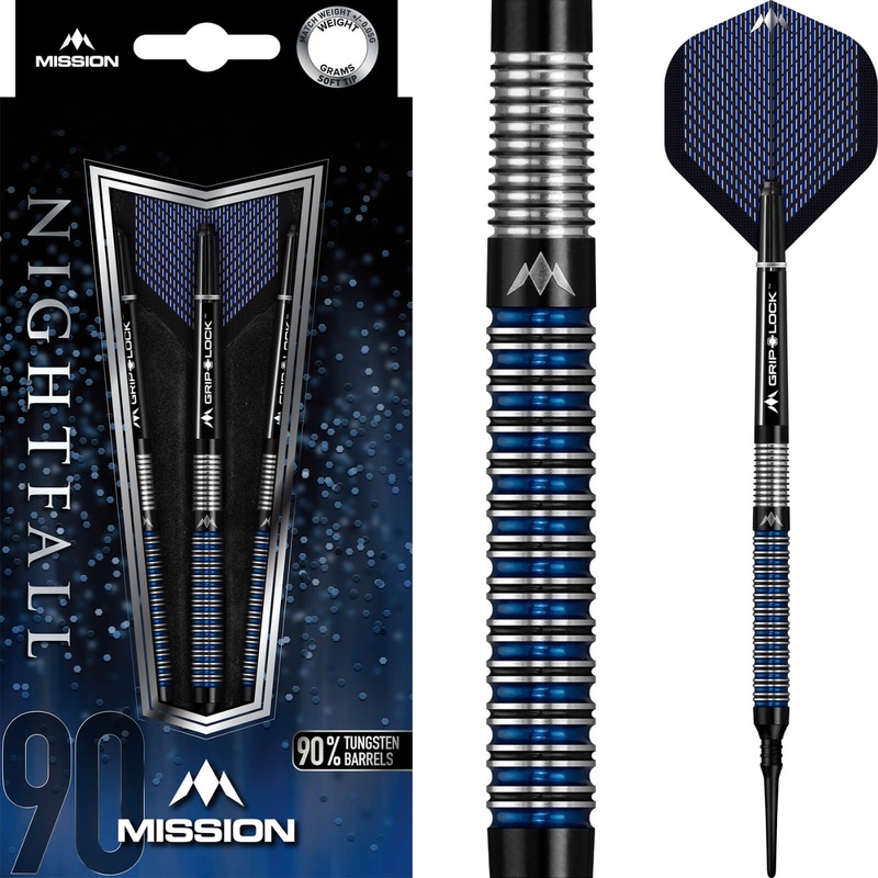 Mission – Nightfall M1 Darts – Soft Tip – 90% Tungsten – 18g 20g 22g 18 grams