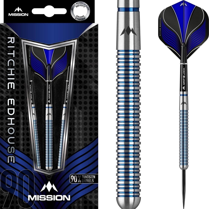 Mission – Ritchie Edhouse Darts – Steel Tip – 90% Tungsten – 21g 23g 25g 21 grams
