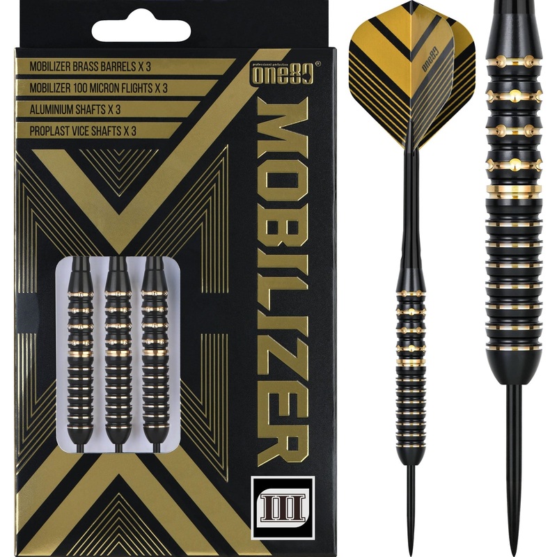 One80 Mobilizer Darts – Steel Tip – Brass – M03 20g