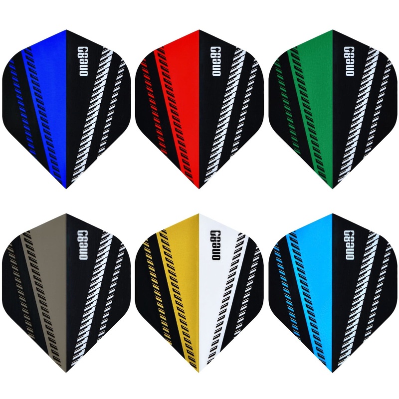 One80 V-Flow Dart Flights – 100 Micron – No2 – Std Red