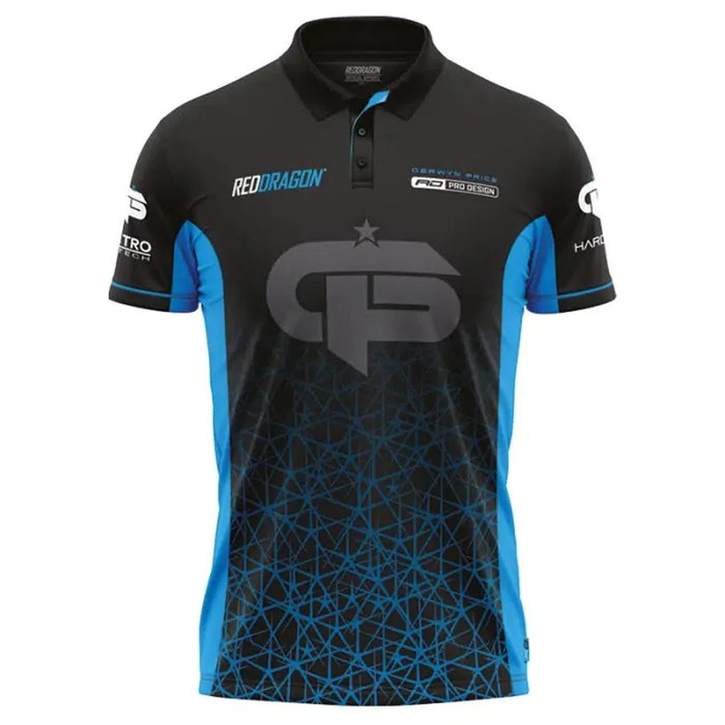 Red Dragon Gerwyn Price Signature Blue Polo Small