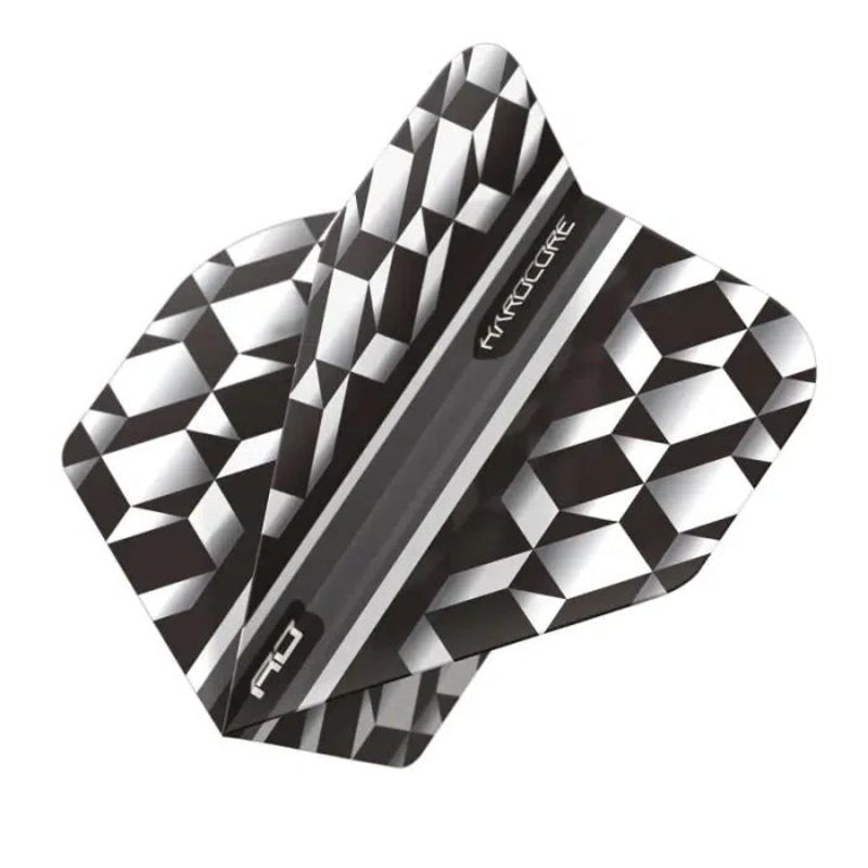 Red Dragon Hardcore Radical White & Black Geometric Standard Flights