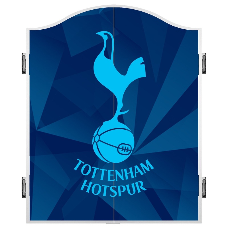 Tottenham Hotspur Dartboard Cabinet – Official Licensed – Spurs –  C5 – Navy Blue Shard – Sky Blue Crest