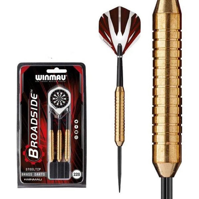 Winmau Broadside Brass Darts Steel Tip Darts 22 GRAM