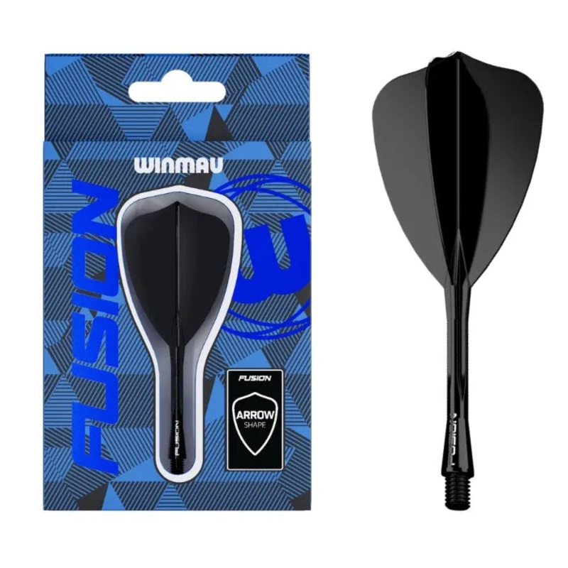 Winmau Fusion Arrow Integrated Flight System – Black Black Short