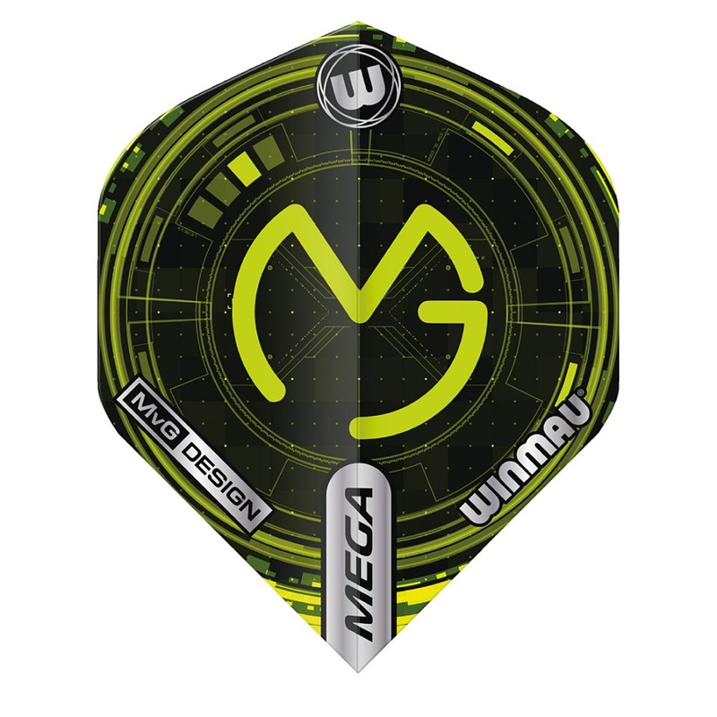 Winmau Mega MvG Logo Tech Dart Flights No2 Standard