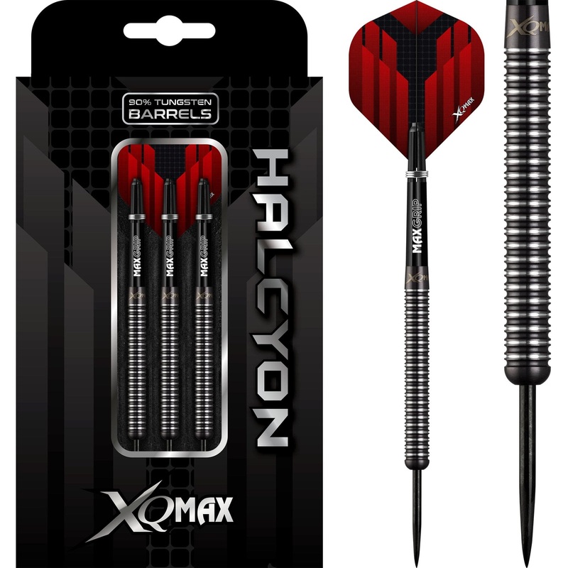 *XQMax Halcyon Darts – Steel Tip – M1 – Black Titanium 21g
