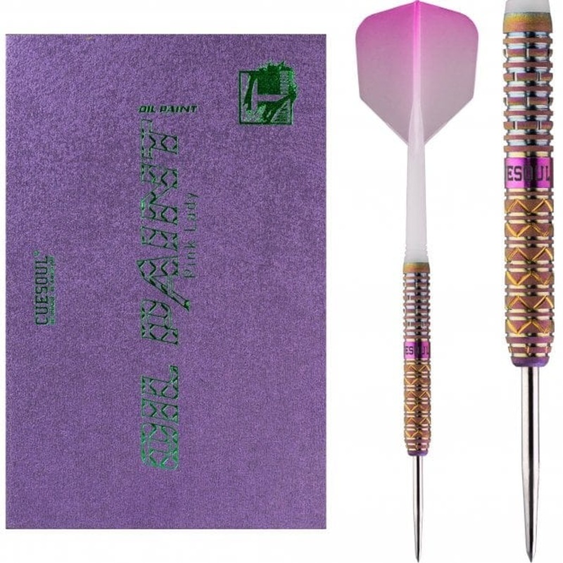 *Cuesoul – Steel Tip Tungsten Darts – Pink Lady Cocktail – Oil Paint Finish – 21g 21g