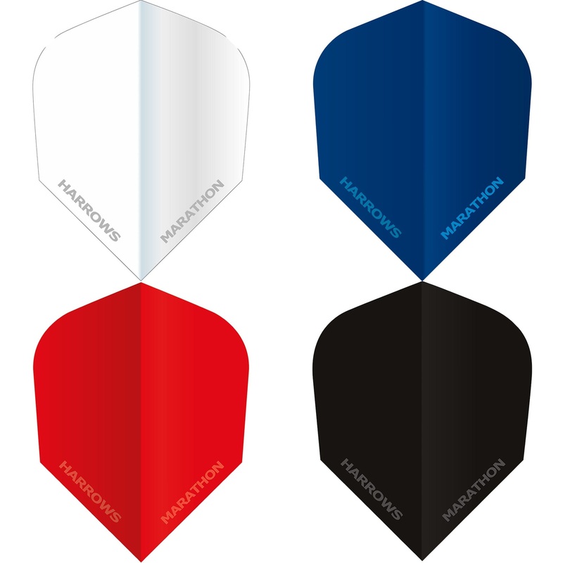 *Harrows Anti Glare Marathon Dart Flights – Standard Shape Black