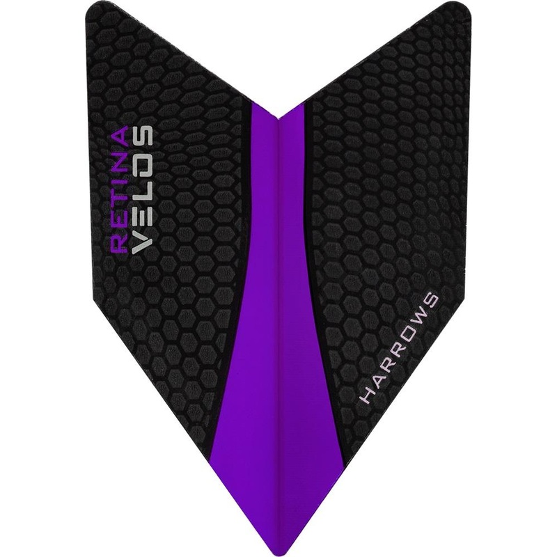 Harrows Velos Retina Purple Dart Flights Purple