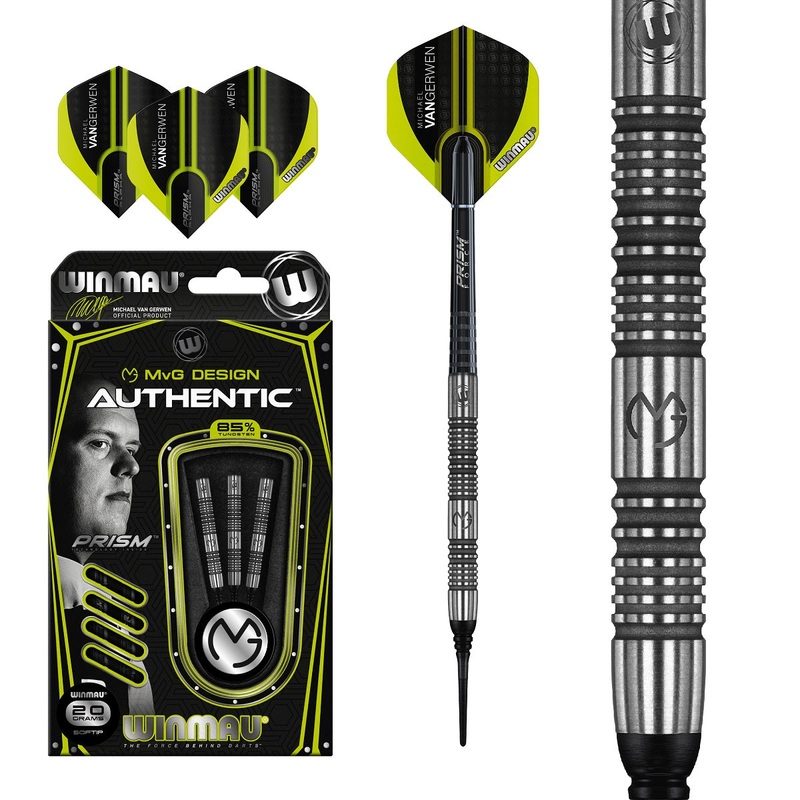 Michael Van Gerwen MVG Authentic 85% Tungsten Soft Tip Darts by Winmau 20 Gram
