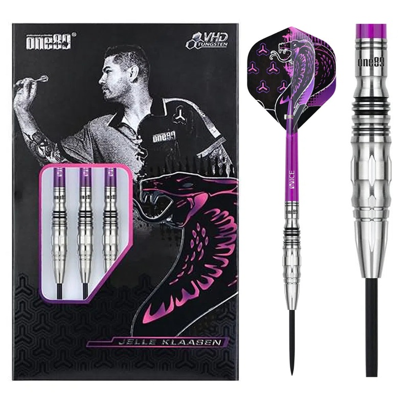 One80 Jelle Klaasen V2 VHD 90% Tungsten Steel Tip Darts 22 GRAM