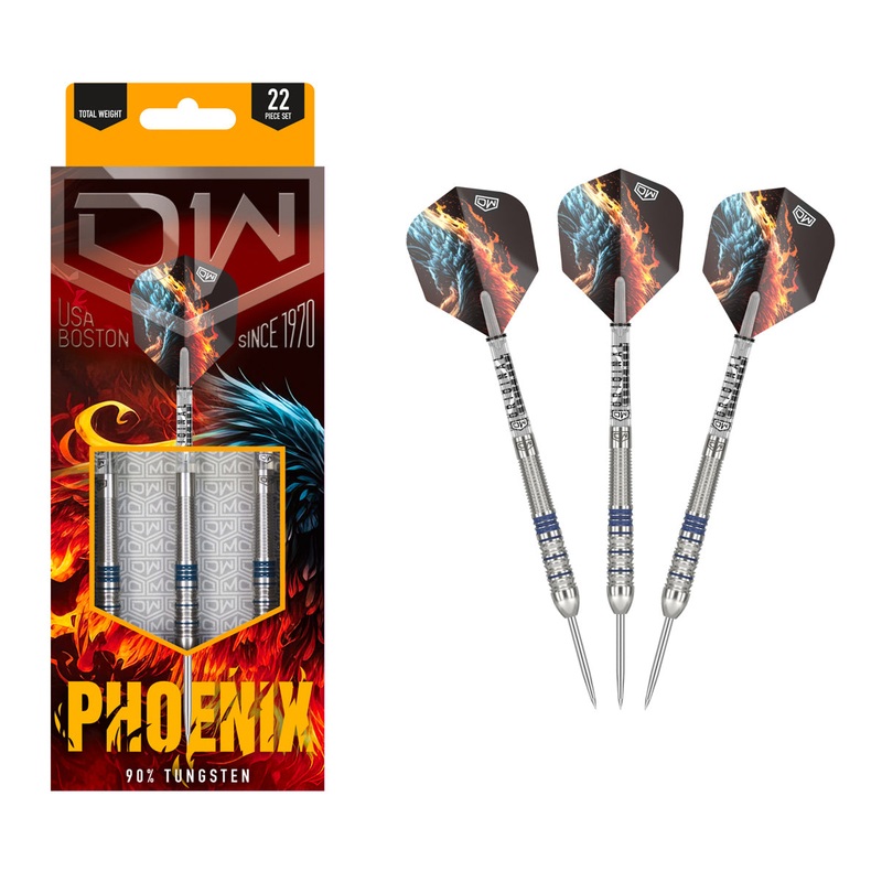 Phoenix 90% Tungsten Steel Tip Darts by DW 22 Gram