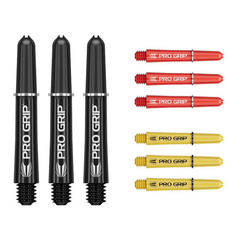 Pro Grip 3 Set Multipack Black, Red, and Yellow Dart Stems / Shafts by Target Short