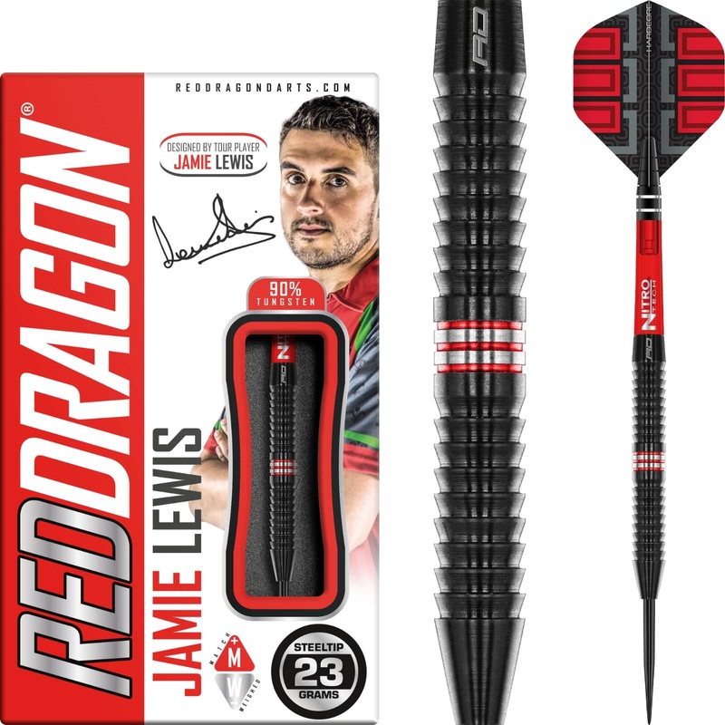 Red Dragon – Jamie Lewis SE Darts – Steel Tip – 90% Tungsten – 23g 25g 23 grams