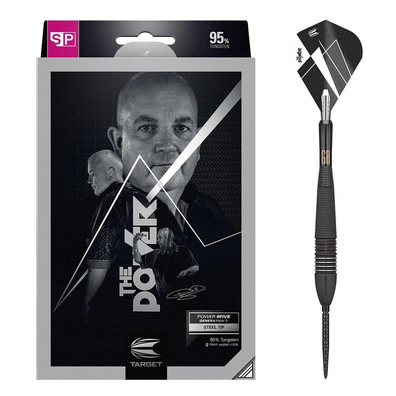 Target Darts Phil Taylor Power 9Five Gen 8 95% Tungsten Steel Tip Darts 22 GRAM