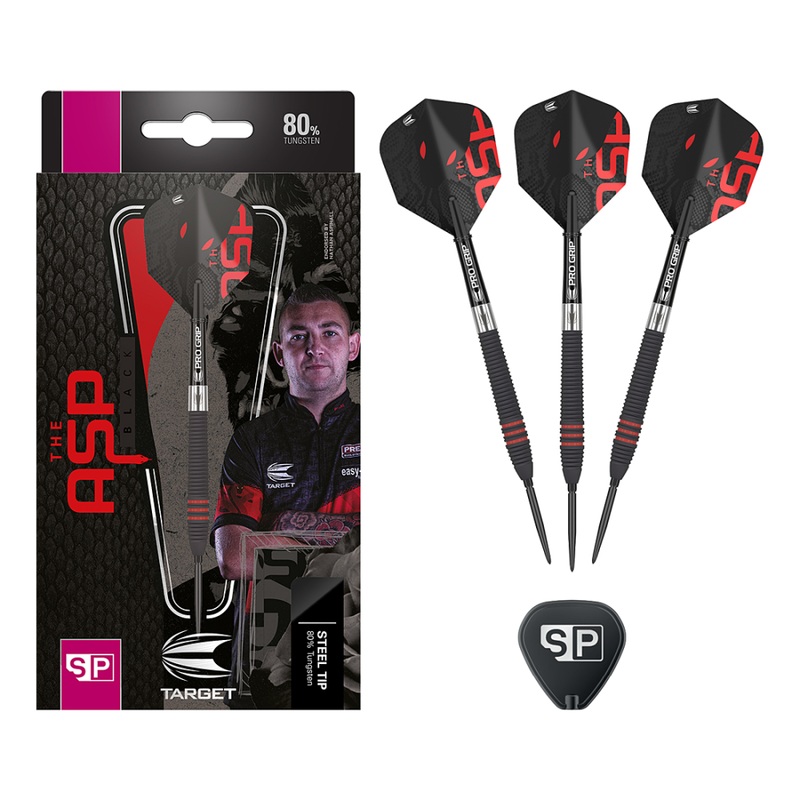 Target Nathan Aspinall Black SP 80% Tungsten Steel Tip Darts 2023 22 grams