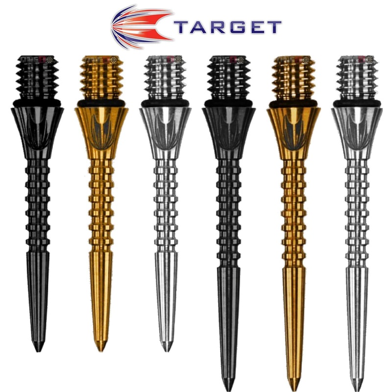 Target – Titanium Pro Grooved Conversion Dart Points – 26mm 30mm Black 26mm