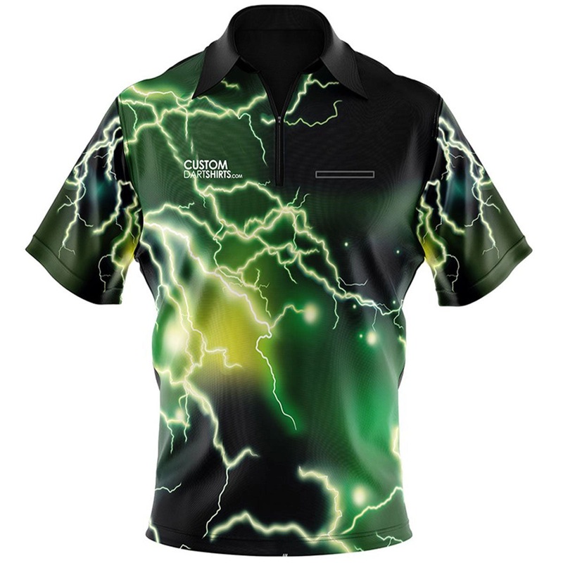 Thunder and Lightning Green Custom Dart Shirt Extra Small