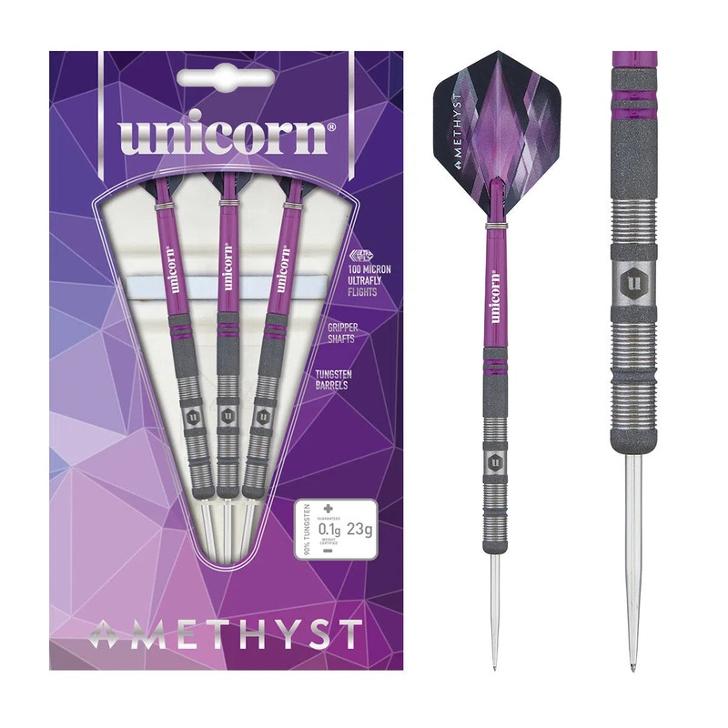 Unicorn Amethyst 1 90% Tungsten Steel Tip Darts 21 GRAM