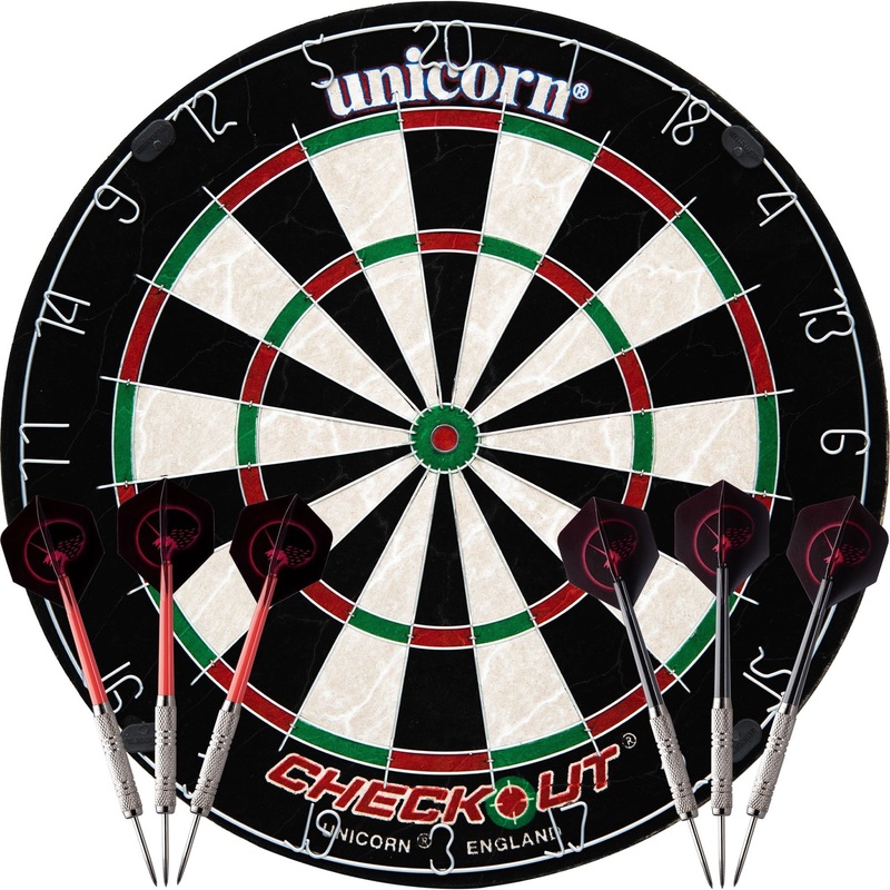 *Unicorn Checkout Dartboard – inc 2 sets of Darts – Full Starter Set