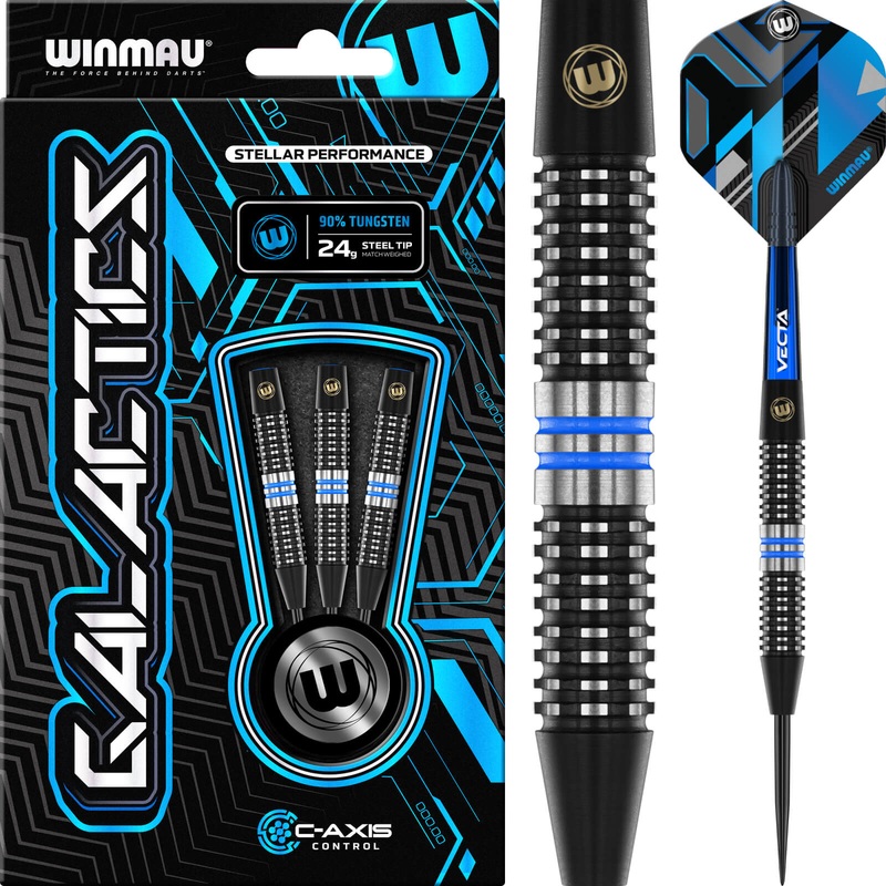 Winmau – Galactics Darts – Steel Tip – 90% Tungsten – 24g 26g 24 grams