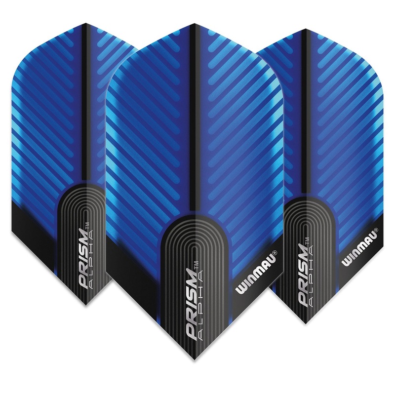 Winmau Prism Alpha Dart Flights 100 micron Slim Blue / Black Blue / Black
